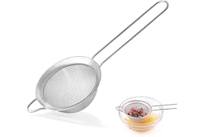 Fine Mesh Strainers Set -Rust Sieve for Flour Juices Sauce Food Draining Sieving in Home Kitchen