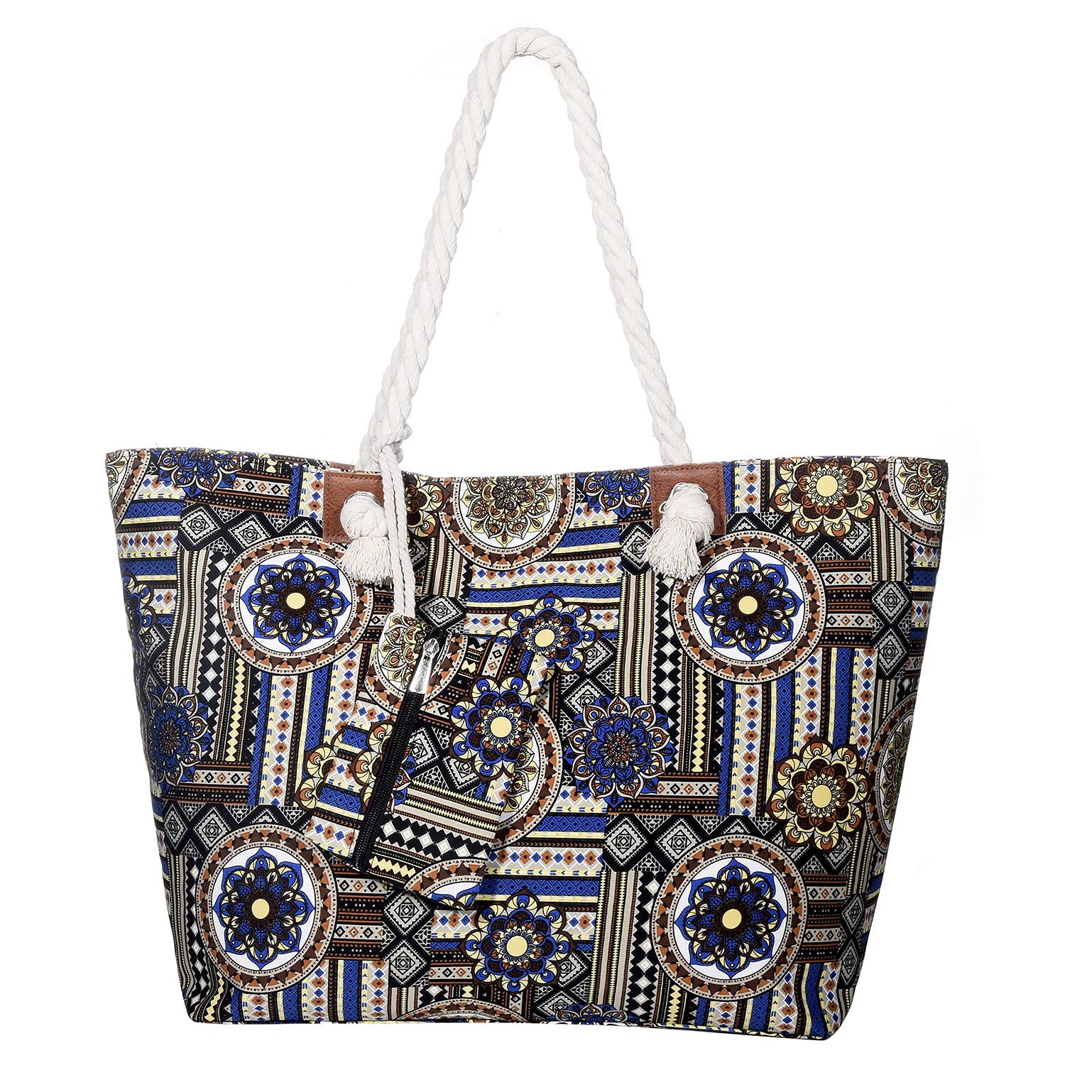 MASADA Large beach bag water resistant with zip Folklore