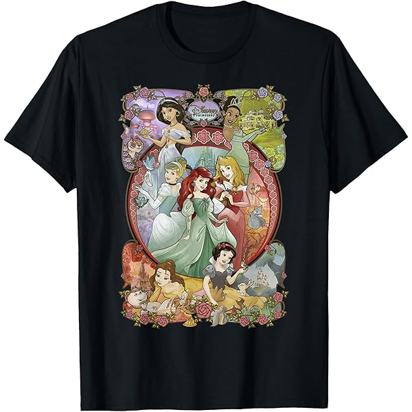 Amazon.com: Disney Princess Once Upon A Time Vintage Cartoon T