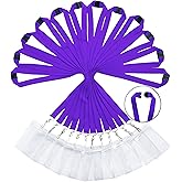 12 Pack Breakaway Lanyards with ID Badge Holder&Breakaway Clasp Neck Strap for Schools, Cruise, Office, Kids,Purple