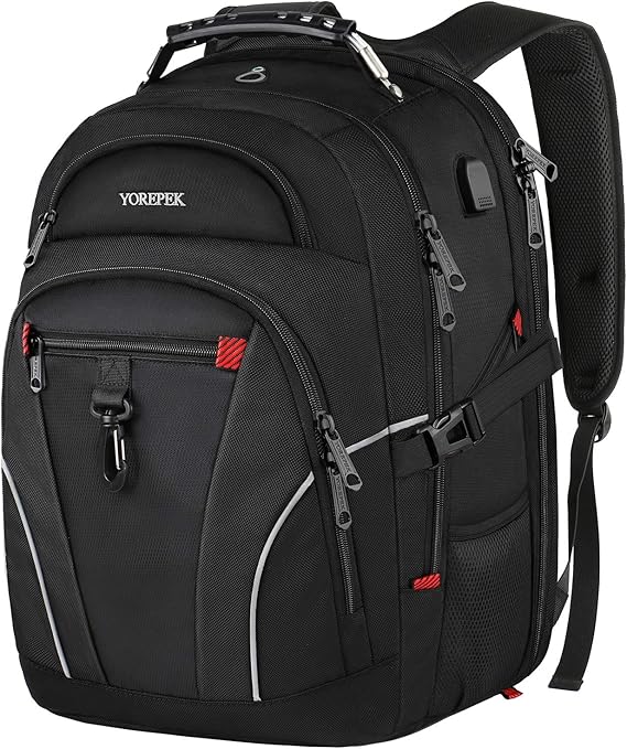 Yorepek Travel Backpack for Men, 17 inch, Black Amazon.ca Electronics