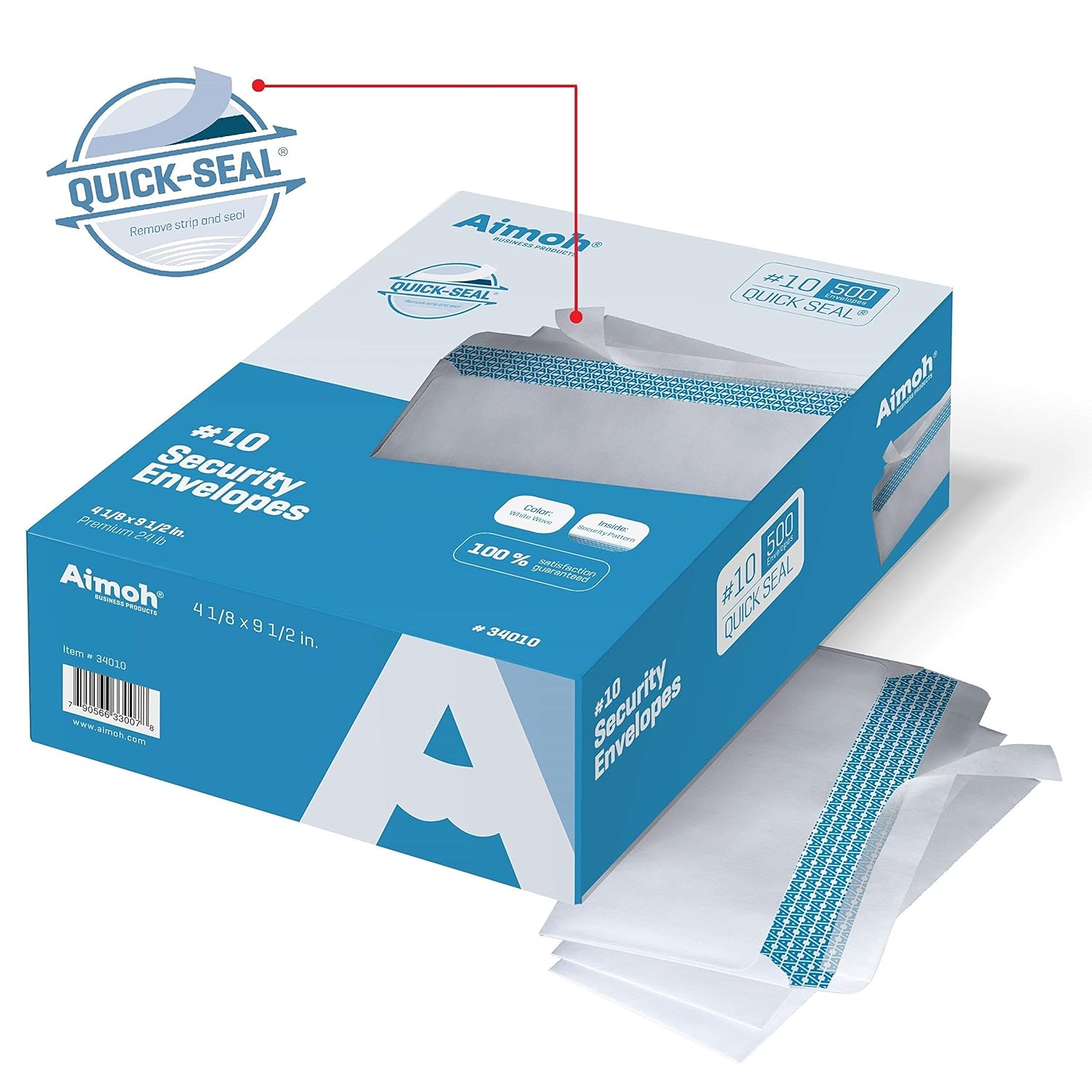 34010 10 Security SELFSeal Envelopes Ultra Strong QuickSeal Closure