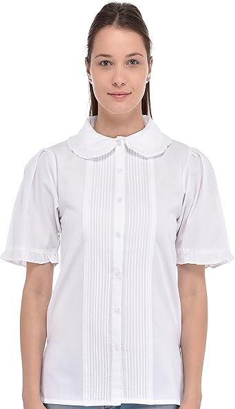white ruffle blouse amazon