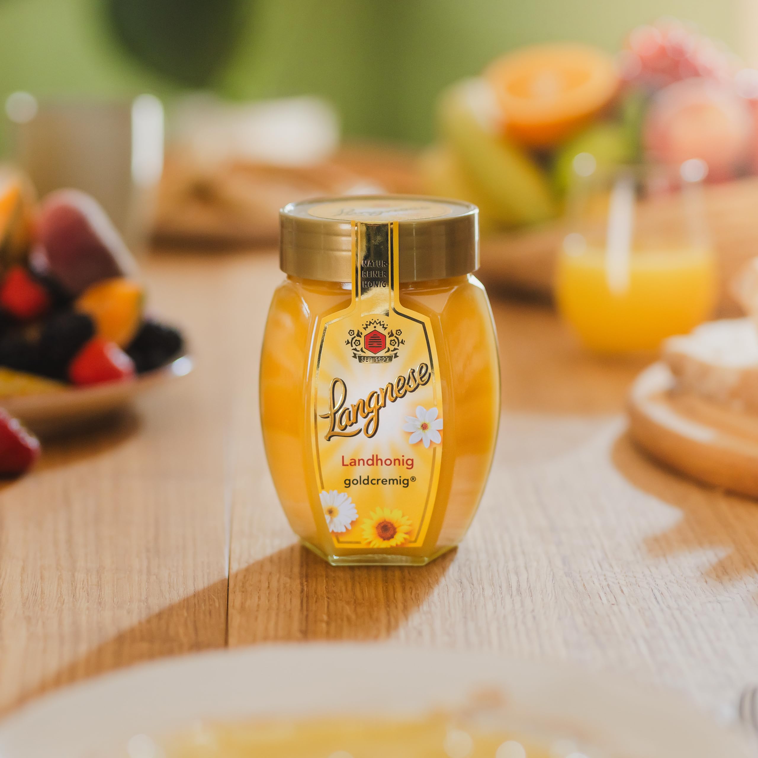 Langnese Landhonig goldcremig, 500g 2