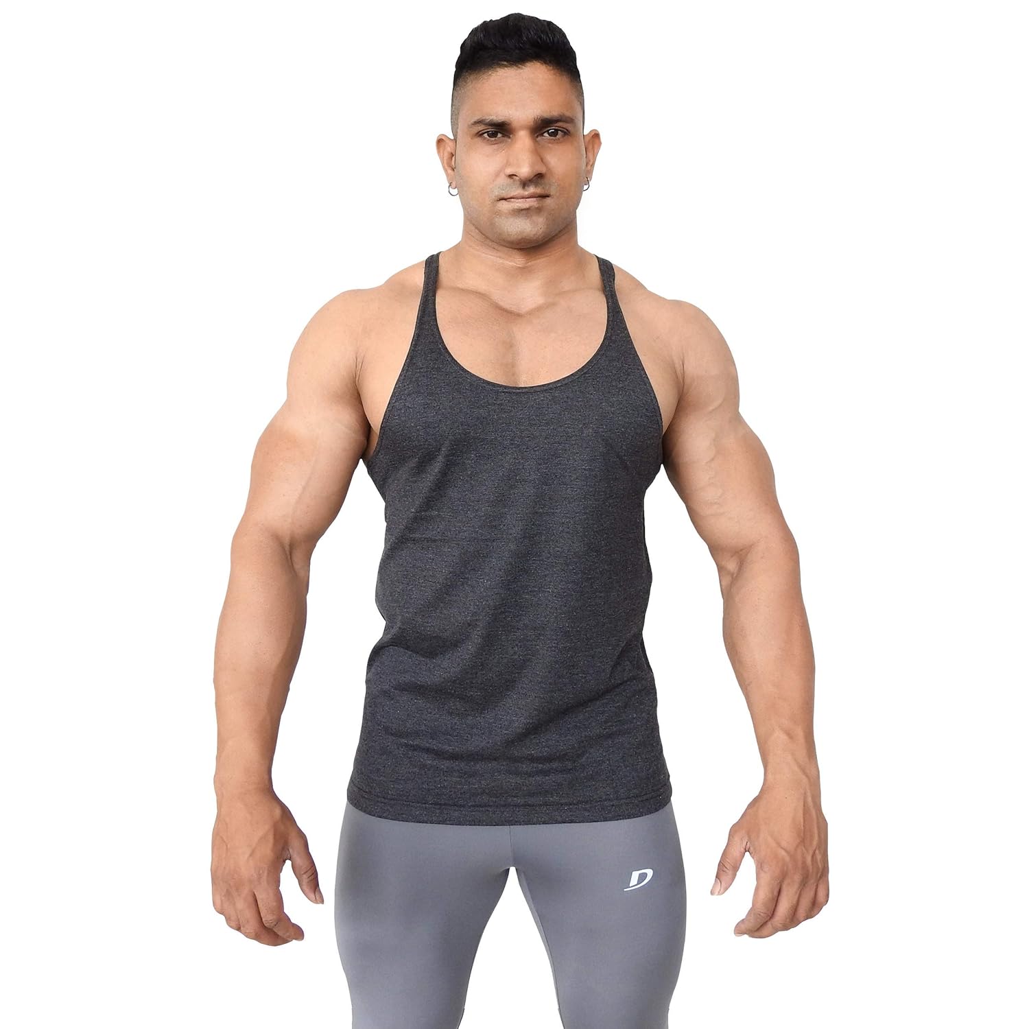 Buy DECISIVE Fitness 100 Cotton Gym Vest, Gym Stringer Vest for Men, Straight Bottom Red at