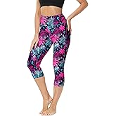 Deerose Swim Pants for Women Swim Capris High Waisted Sun Protection UPF 50+ Long Swimming Leggings Shorts
