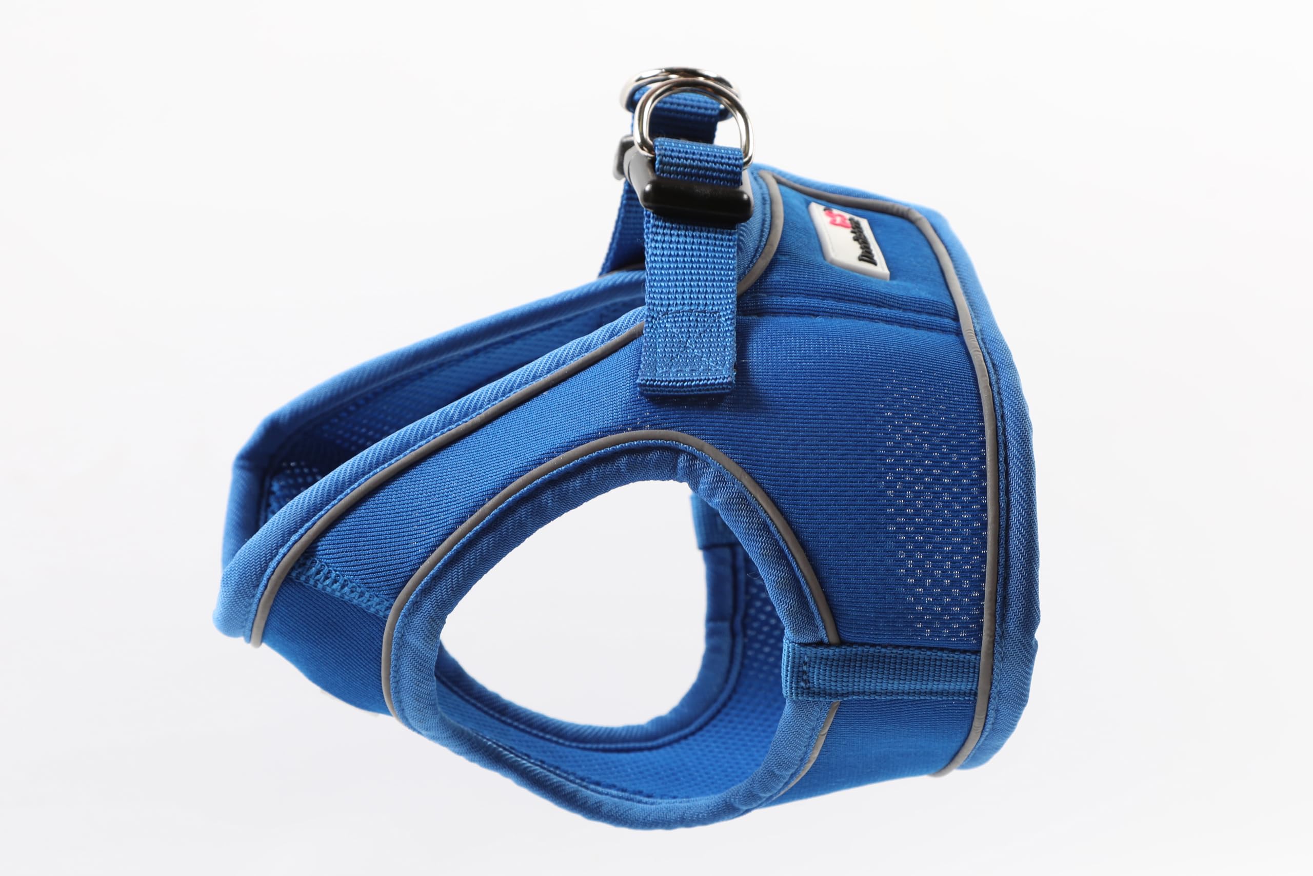 Doodlebone – Snappy Harness Dog Harness – Easy Step In Vest Style Harness, No Over Head Fit, Reflective & Machine Washable for Puppies and Small Dogs – Size 3, 46-52cm - Sapphire