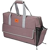CAMPINGMOON Camping Stove Carry Case for Coleman 2-burner Stove Canvas CM-B Pockets for Gas Fuel