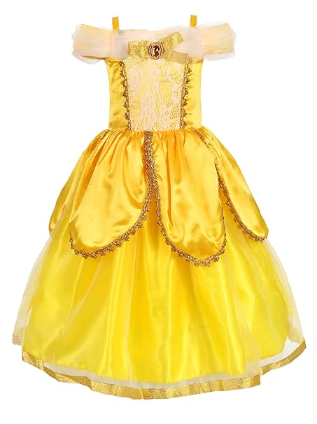 JerrisApparel Belle Kleider Kostüm Party Schick Ankleiden für Prinzessin Mädchen