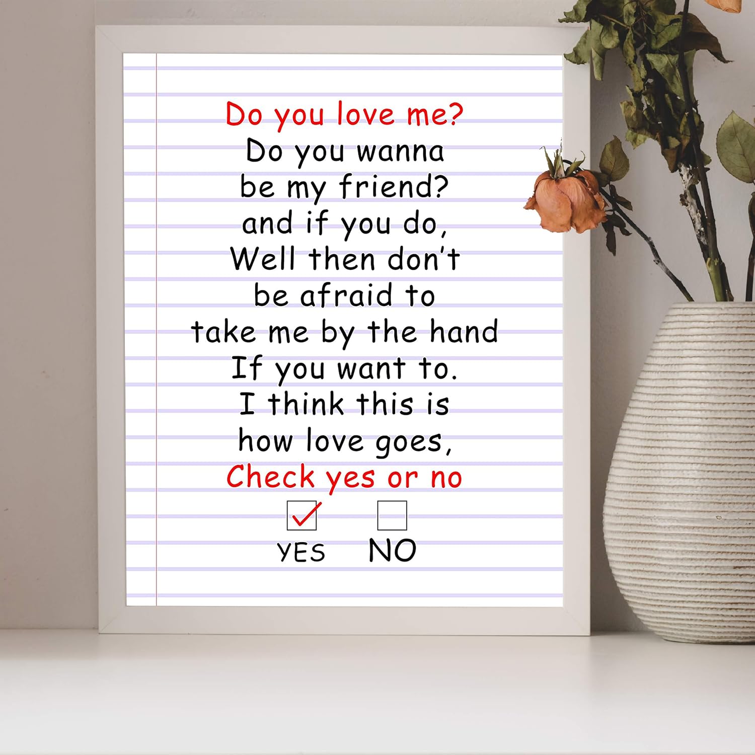 Amazon Com George Strait Check Yes Or No Song Lyrics Wall Art 8 X 10 Country Music Poster Print W Love Letter Design Ready To Frame Perfect Home Office Studio Dorm Decor Great Romantic Gift For Fans Handmade