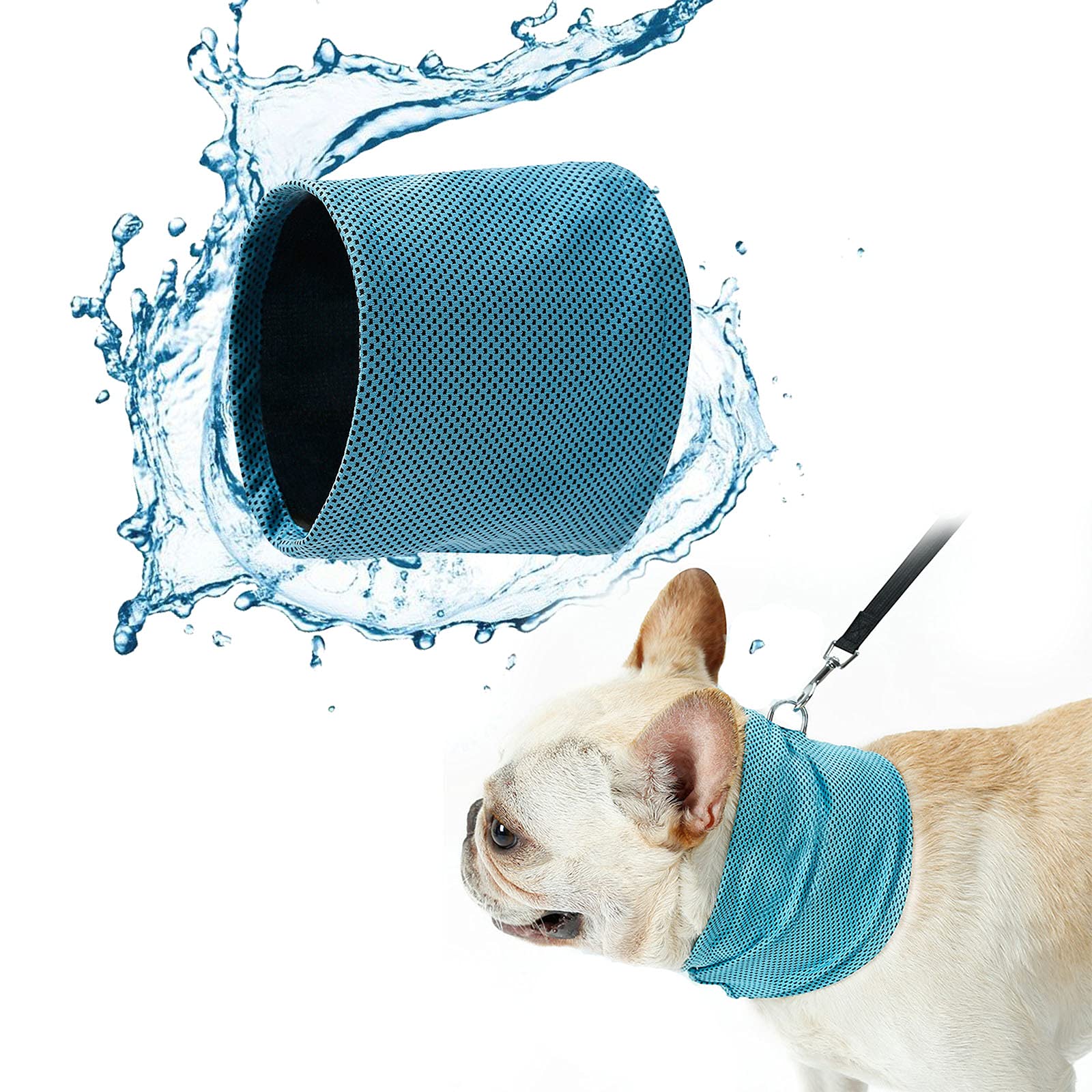 SUOXU Dog Cooling Collar Bandana,Dog Chill Out Ice Cool Bandana for Summer Breathable Soft Scarf (L-55CM)
