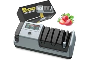 YOORLEAY 5 in 1 Electric Knife Sharpener-3 Rotational Speed Adjustable Electric Knife Sharpeners, Suitable for Straight Blade