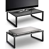 2 Pack- Simple Trending Monitor Stand Riser, Metal Desk Organizer Stand with Anti-Slip Suction Cup for Laptop, Computer, iMac