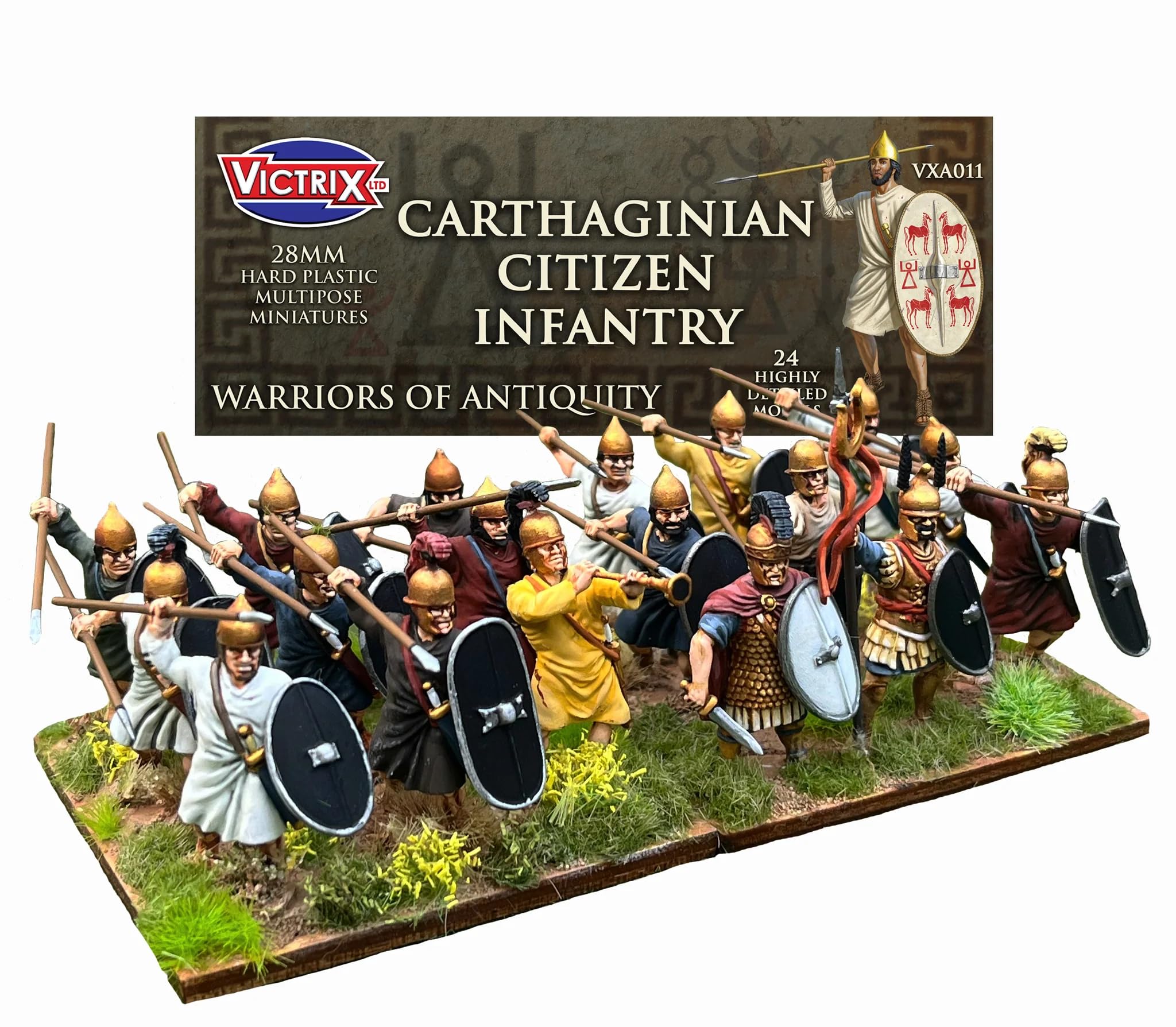 Victrix VXA011 - Carthaginian Citizen Infantry - 24 Figure Set - 28mm Plastic Miniatures - Warrior of Antiquity