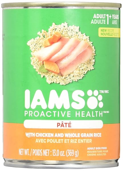 IAMS PROACTIVE HEALTH DOG FOOD, CLASSIC PATE GROUND SAVORY DINNER WITH CHICKEN & RICE, 13-OUNCE CAN