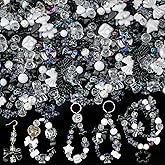 ABONDEVER 245-300Pcs Assorted Acrylic Beads for Bracelets Making Cute Star Bow Flower Candy Heart Gummy Bear Butterfly Beads for DIY Jewelry Crafts Keychain Necklace Phone Charms(Black)