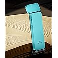 86lux Book Light, Rechargeable Clip-On LED Reading Light for Bed & Night Use - 3 Color Temperatures with Stepless Dimming, Ultralight Bookmark Design for Kids, Book Lovers, Cyan