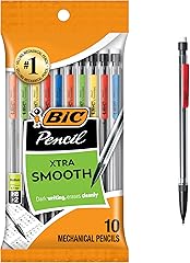 BIC Xtra-Smooth Mechanical Pencils with Erasers, Medium Point (0.7mm), 10-Count Pack, Bulk Mechanical Pencils for School or O