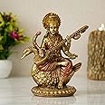 Shyam Antique Creation Maa Saraswati Idol Sitting On Hans, Standard Sarasvati Statue Big Size I Living Room I Guest Room I Office Table I Gifts, Fantasy, 17.8 Cm, 11.4 Cm