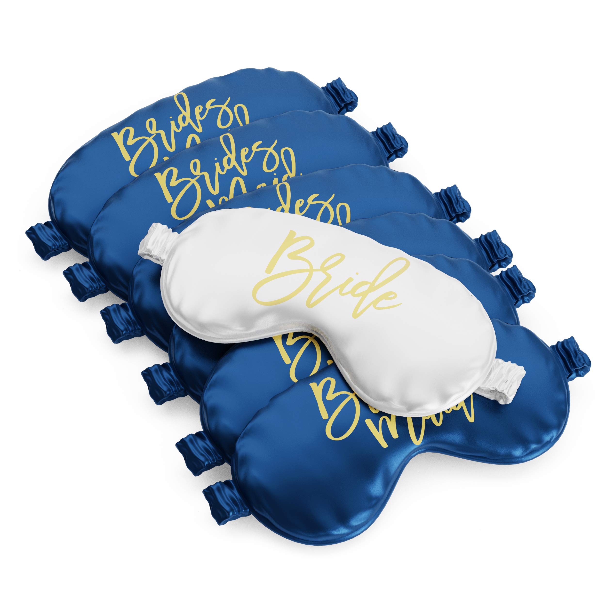 Bride u0026 Bridesmaid Sleep Mask Set of 7  Bachelorette Party Sleep 