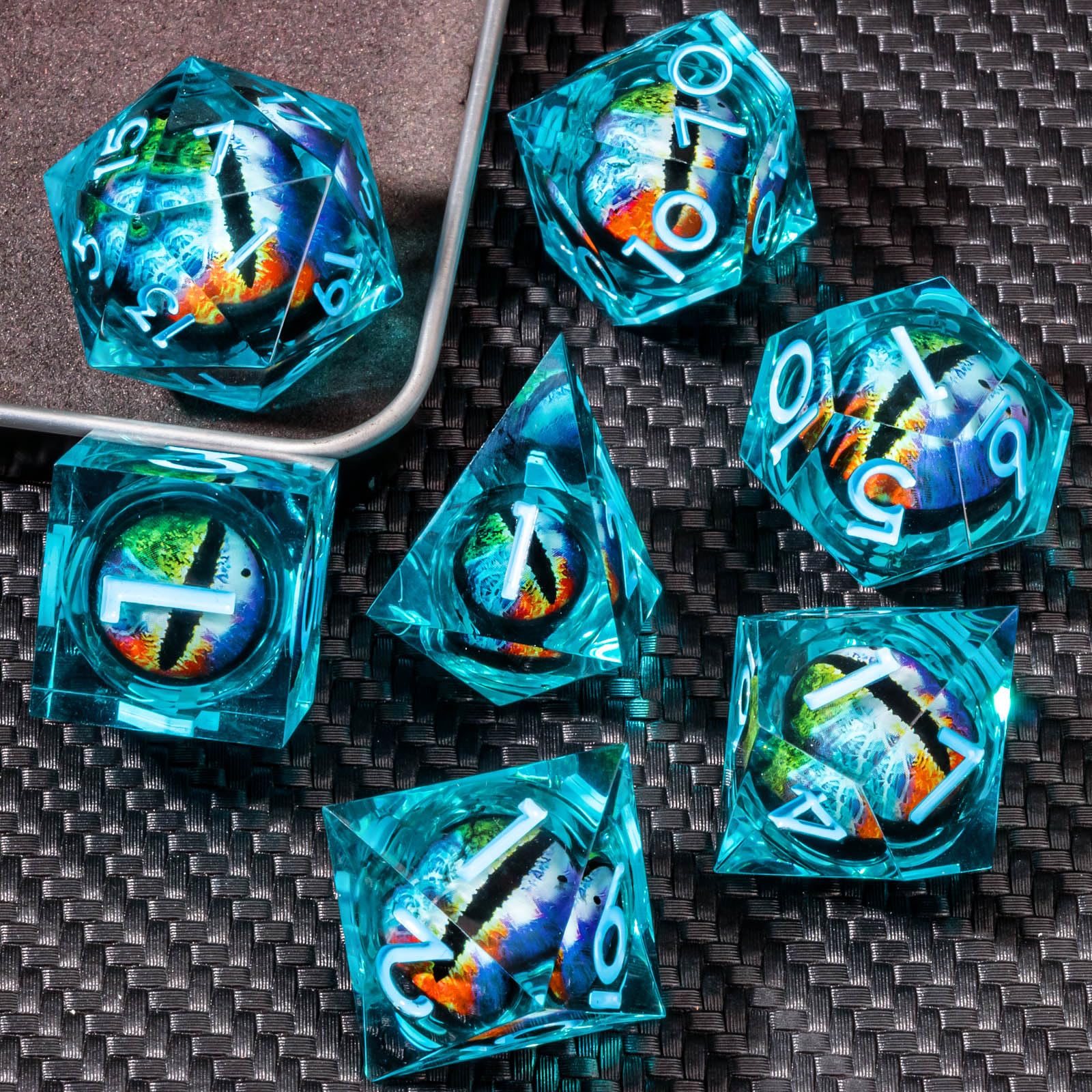 Mua KERWELLSI Float Liquid Core Cool Beholder Eye DND Dice Set with ...