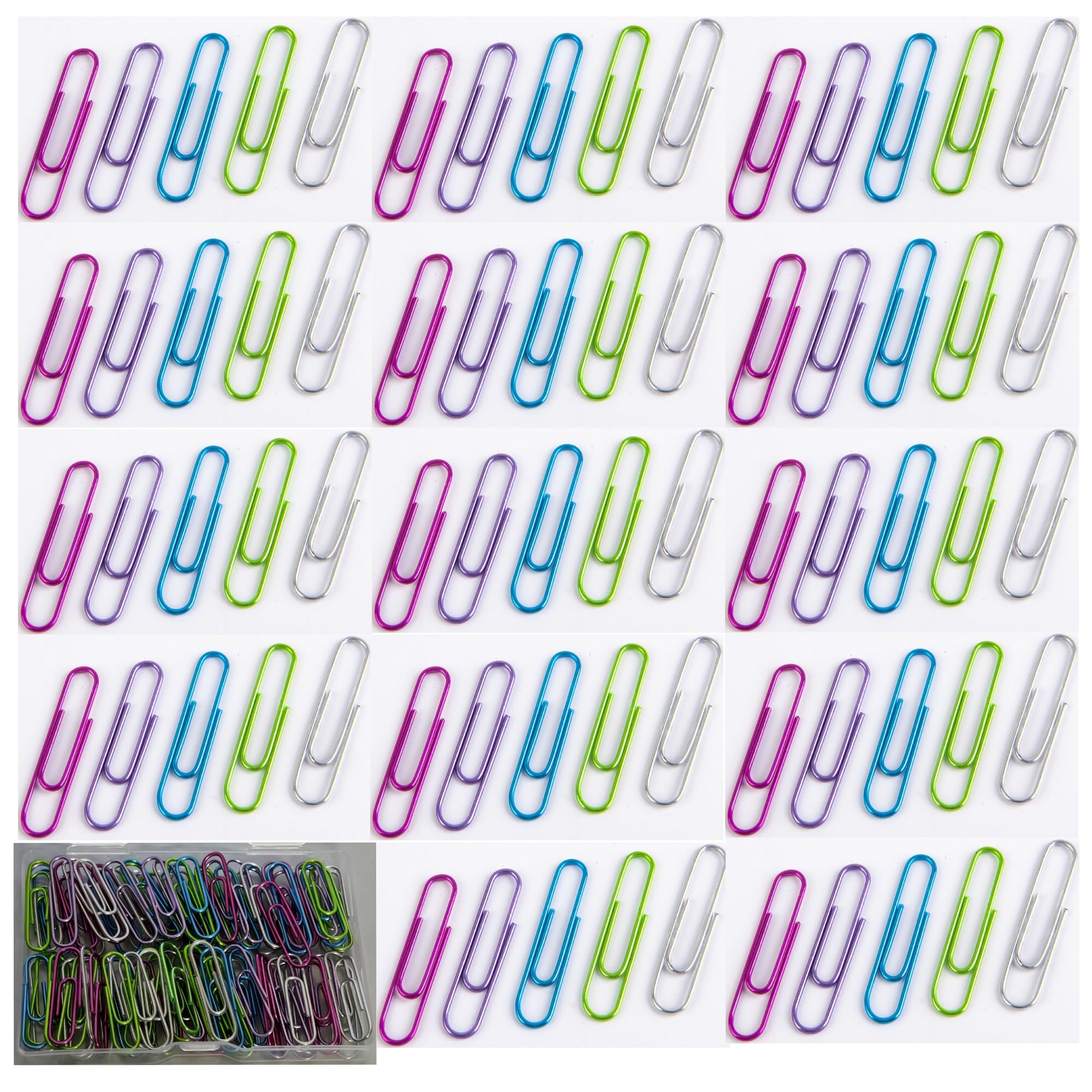 Photo 1 of Upquzzfy Paper Clips Colorful, 120 Pcs Medium Size Coated PaperClips, Cute Paper Clips for File Organization, Office, School, and Personal Use