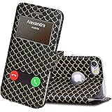 FYY Case for iPhone 7/8, iPhone SE 2020 (2nd), Magnetic Flip Phone Case Stand Protective Cover with Window View Function for 