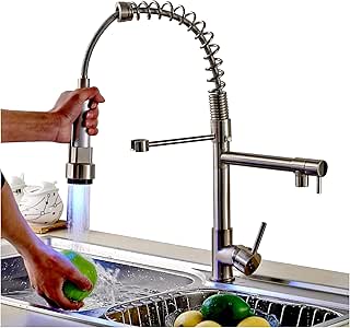 Rozin Bronce aceitado Luz LED Pull Down Spray llave de la cocina