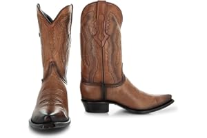 Soto Boots Mens Burnished Snip Toe Cowboy Boots H50030