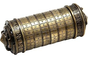 yofit Da Vinci Code Mini Cryptex Lock Puzzle Box with Hidden Compartments for Notes Paper Money Rings Jewelry, Anniversary Romantic Birthday Gifts for Her Men Women Girlfriend