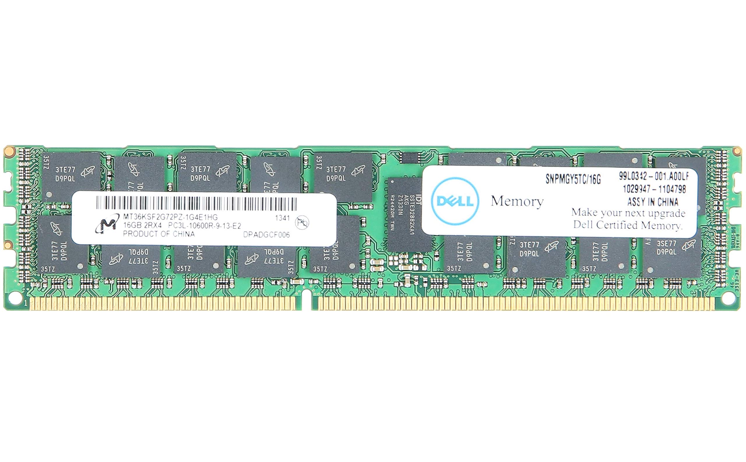 Micron Technologies - DELL Compatible SNPMGY5TC/16G 16GB 1333MHz DDR3 ECC Server Memory Module for DELL PowerEdge Server, PowerVault Servers & Precision Workstations