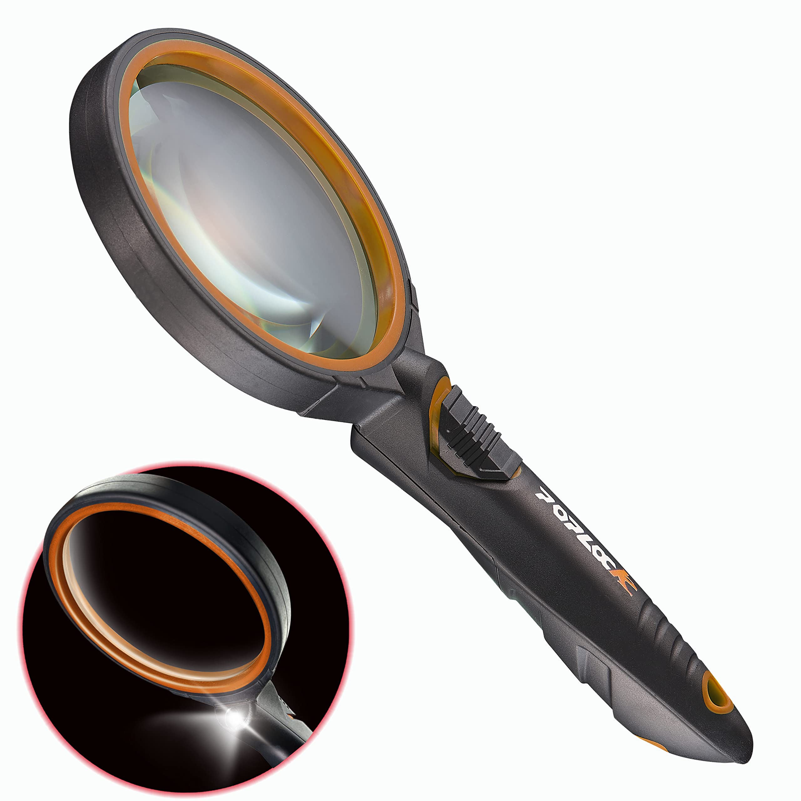POPLOCK Magnifying Glass with LED (Orange)