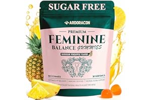 Premium Feminine PH Balance Gummies for Women's Health,Vaginal Sugar Free Probiotics for Immune Support,Hawaiian Pineapple Gu
