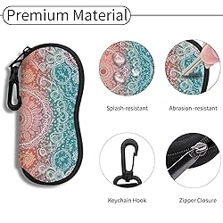 Hion Eyeglass Case Sunglasses Soft Pouch with Belt