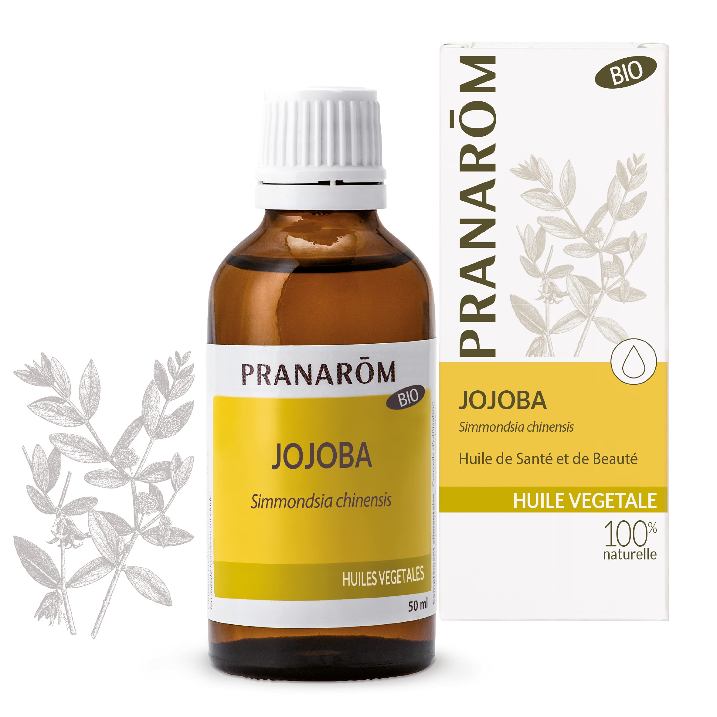 Pranarôm - Organic Jojoba - Vegetable Oil - Hair and Skin Care - 50 ml