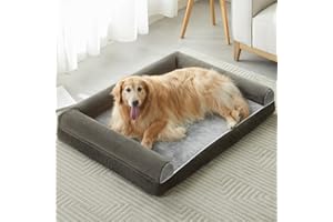 BFPETHOME Washable Dog Beds for Large Dogs, Orthopedic Dog Bed Large, Big Dog Couch Bed with Removable Washable Cover, Waterproof Lining and Nonskid Bottom, Egg-Crate Foam Pet Sofa Bed for Sleeping
