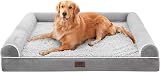 WESTERN HOME Large Orthopedic Dog Bed with Washable Cover Grey 127 x 91 cm