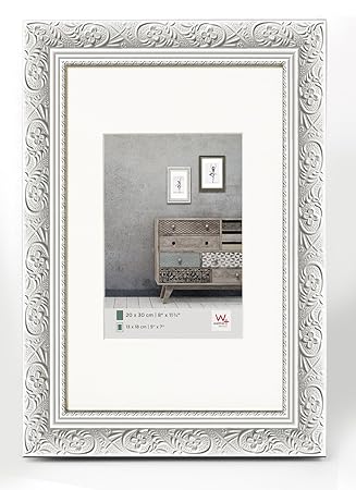 walther design CR040W Holzrahmen Barock, 30 x 40 cm weiß