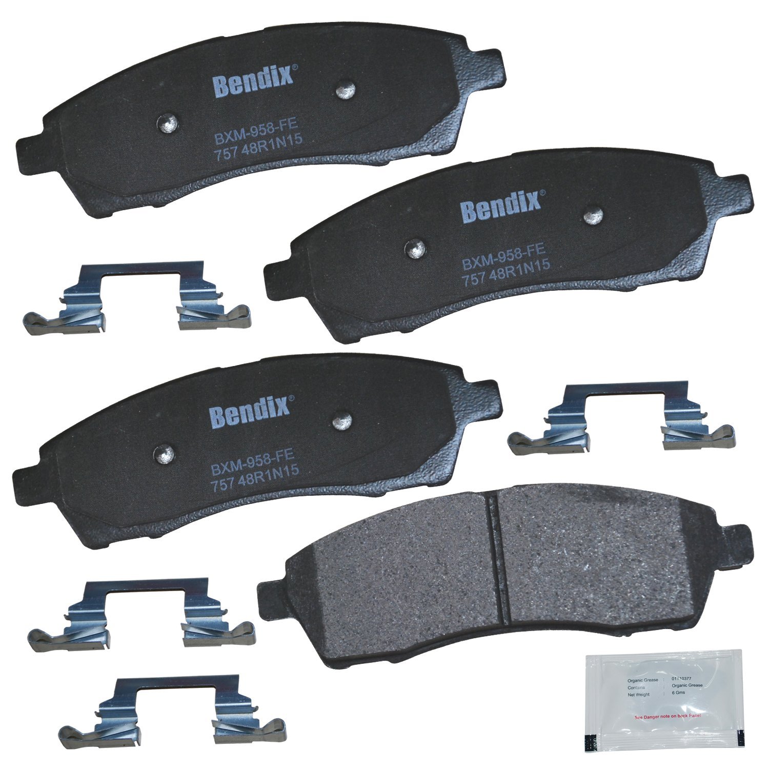 Photo 1 of Bendix Priority1 CFM757 Semi-Metallic Rear Brake Pads for Ford Excursion 2005-2000, F-250 Super Duty 2004-1999, F-350 Super Duty 2004-1999