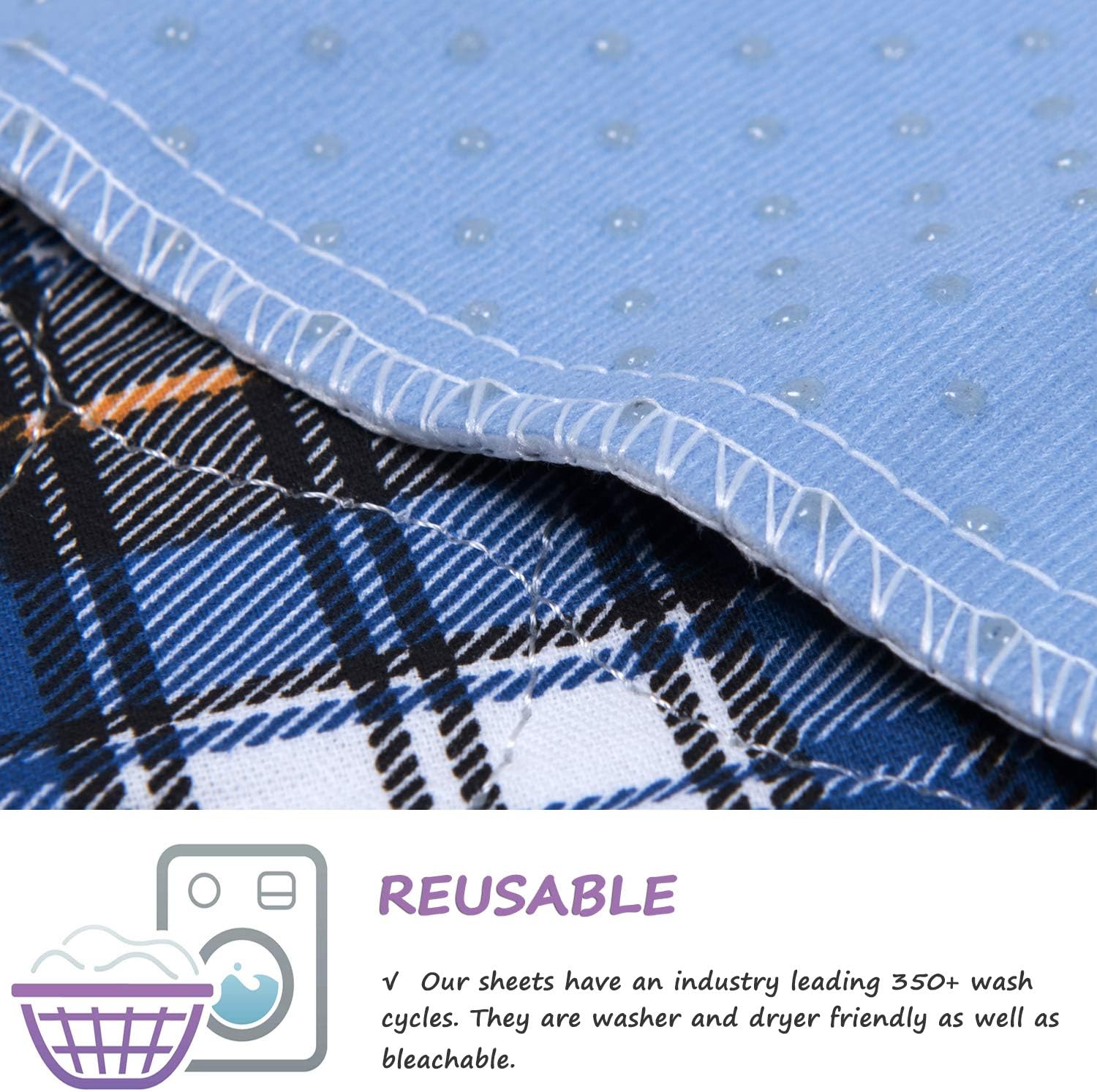 Non-Slip Bed Pads for Incontinence Washable (36" x 52"|2 Pack),Waterproof Bed Pads,Adult Washable Incontinence Bed Pads for Adults,Dog,Kids: Health & Personal Care