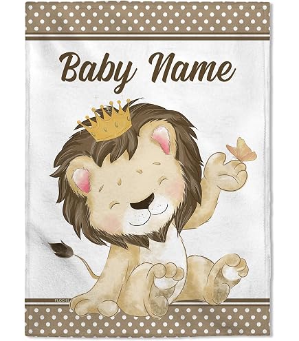 Personalized Baby Blanket - Custom Name Blanket For Newborn Gifts, Super Soft Flannel, Baby Girl & Boy Gifts