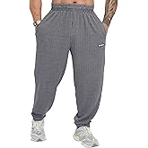 Men's Baggy Sweatpants, Loose Fit Gym Workout Pants with Pockets