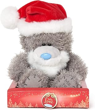 Orsetti Di Natale Immagini.Me To You Xp701011 Orsetto Di Peluche Con Cappello Di Babbo Natale E Barba Amazon It Giochi E Giocattoli