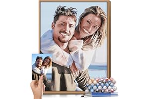 Custom Paint by Numbers Kit for Adults, Personalized Paint by Number Canvas Kit, Make Your Own Picture for Wall Decor Suitabl