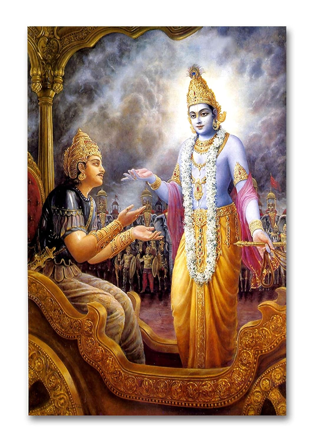 Tamatina Wall Posters Religious Posters Sri Krishna & Arjuna