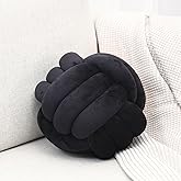Petrella Knot Pillow Throw Pillows Ball Round Cute Throw Pillows Home Decor Cushion Decorative Aesthetic Spandex,Black 8inch