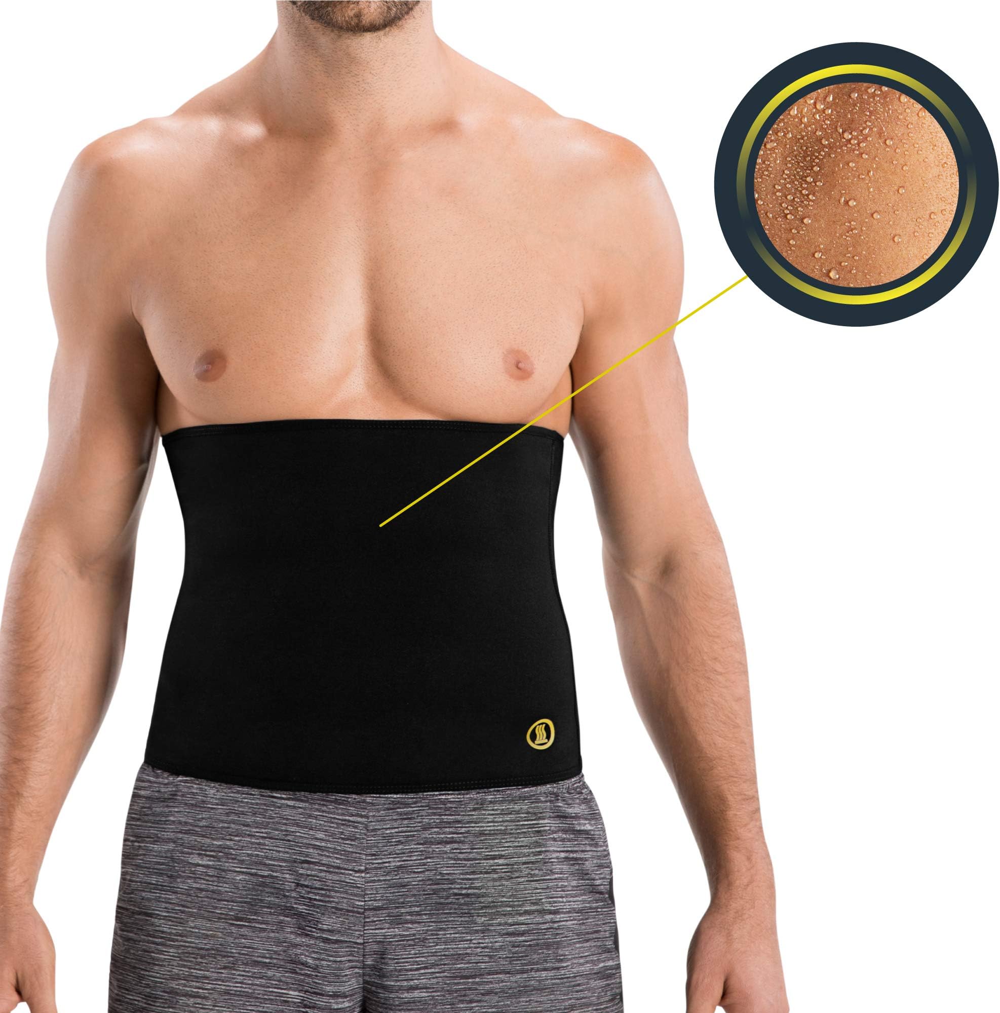 HOT SHAPERS Hot Belt for Men – Abs Stimulator Workout Sweat Band