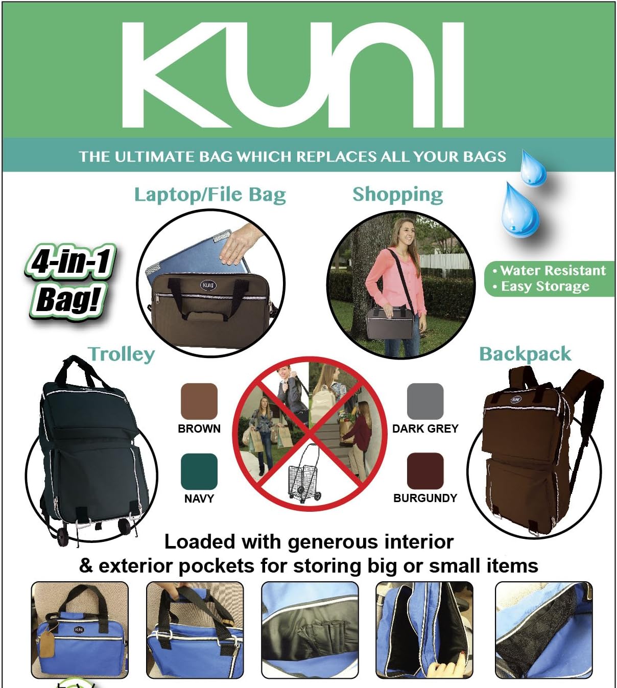4 IN 1 VERSATILE ALL PURPOSE BAG - BURGUNDY
