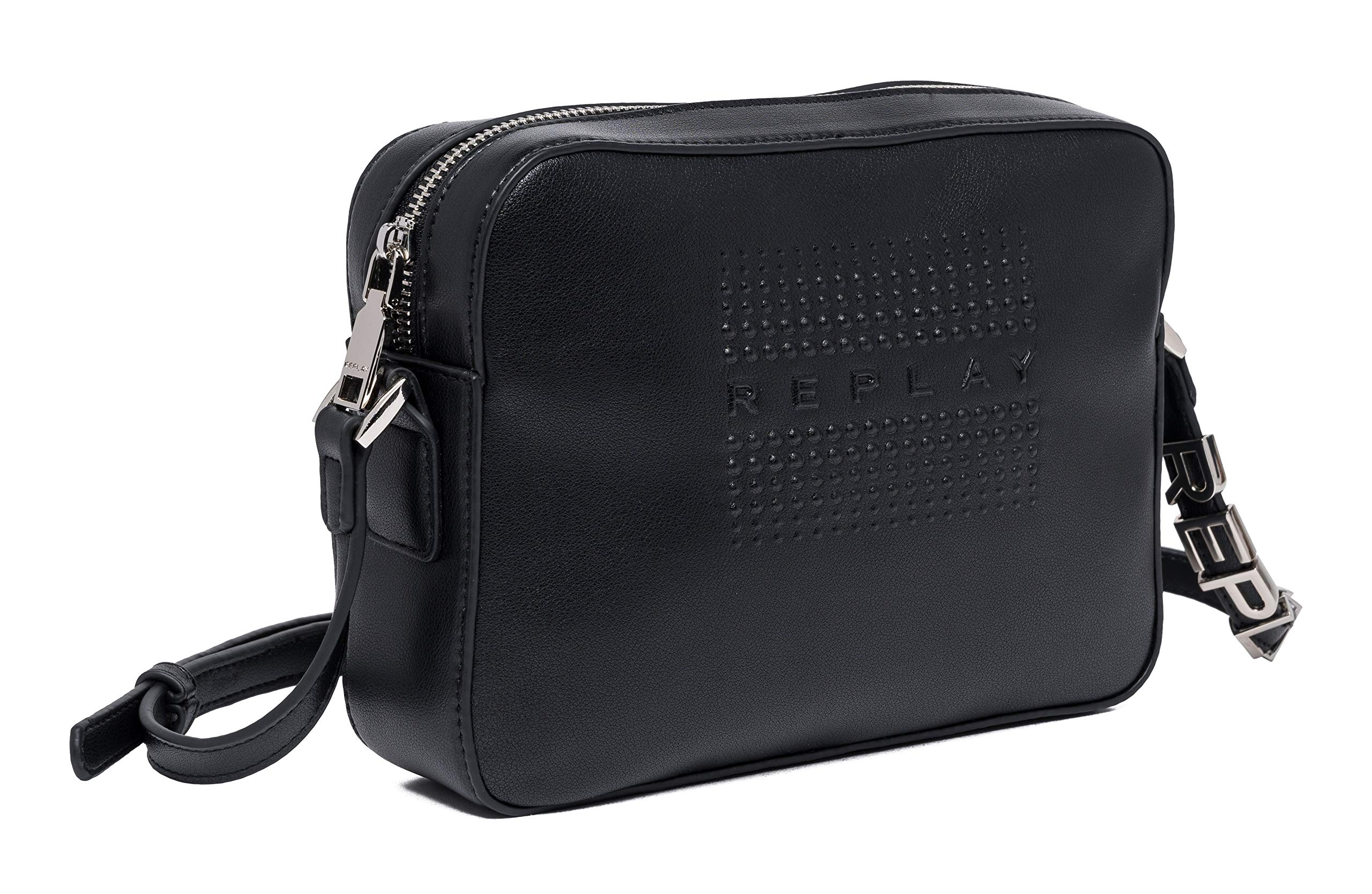 Replay Women's Fw3084 Shoulder Bag, 098 Black, UNIC
