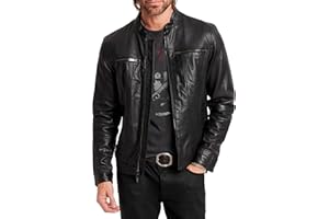 John Varvatos Men's Brando Leather Jacket